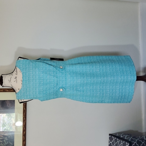 Tahari Dresses & Skirts - Tahari turquoise tweed retro style dress